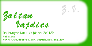 zoltan vajdics business card