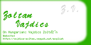 zoltan vajdics business card